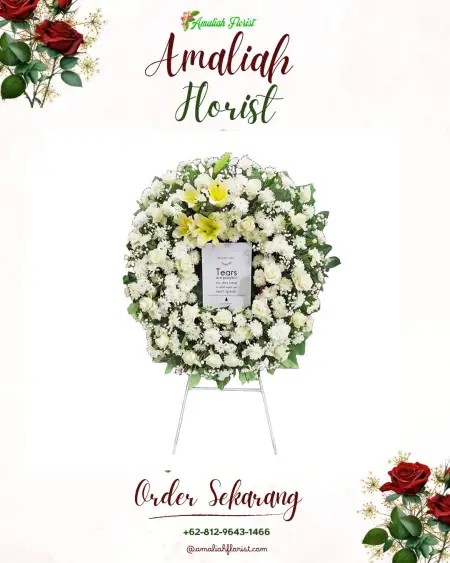 Krans Bunga Duka kesamben blitar